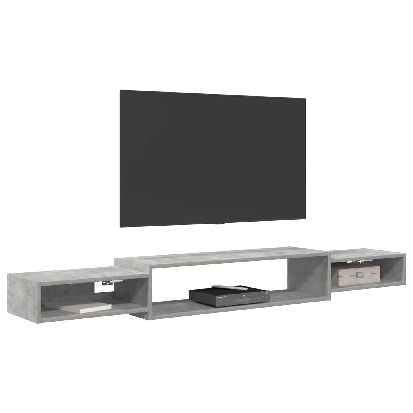 Wall-mounted TV Cabinet Wall-Mounted Concrete Grey