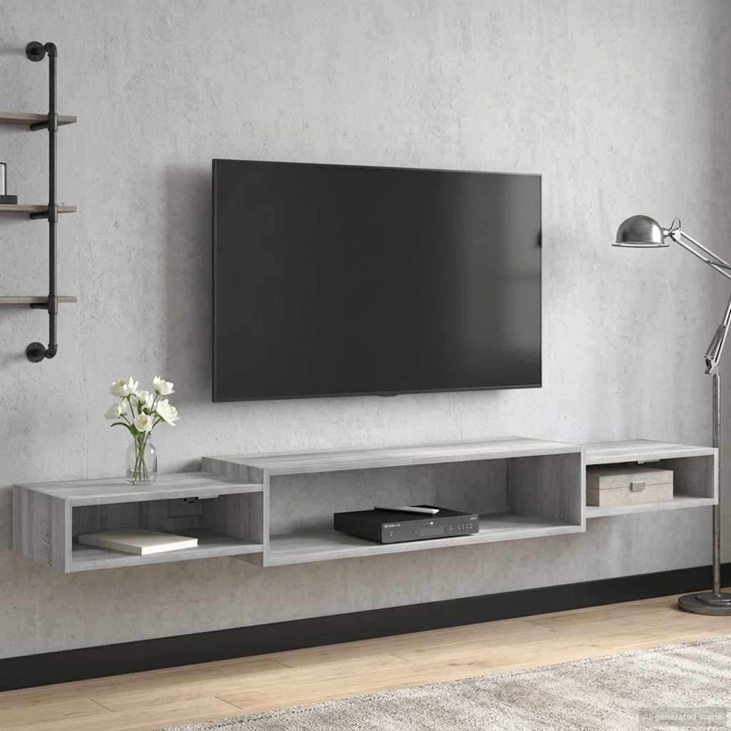 Wall-mounted TV Cabinet Wall-Mounted Grey Sonoma