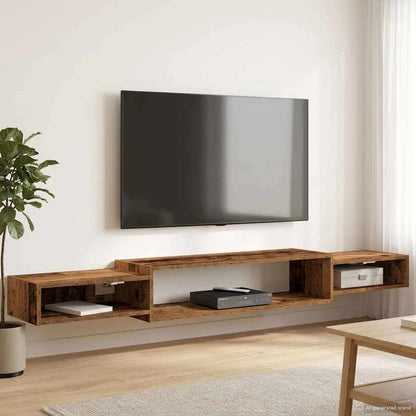 Wall-mounted TV Cabinet Wall-Mounted Old Wood 180 x 28 x 21 cm