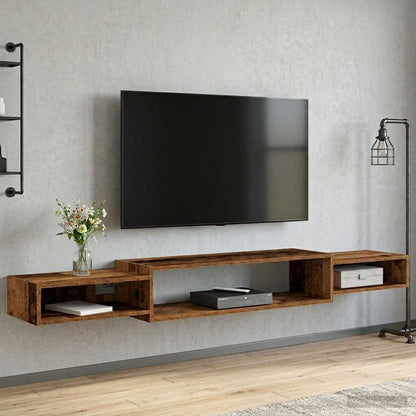 Wall-mounted TV Cabinet Wall-Mounted Old Wood 180 x 28 x 21 cm