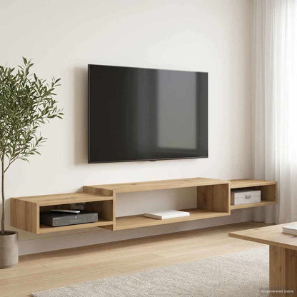 Wall-mounted TV Cabinet Wall-Mounted Artisan Oak
