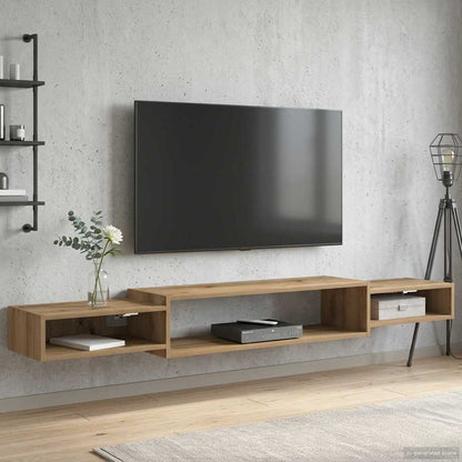 Wall-mounted TV Cabinet Wall-Mounted Artisan Oak