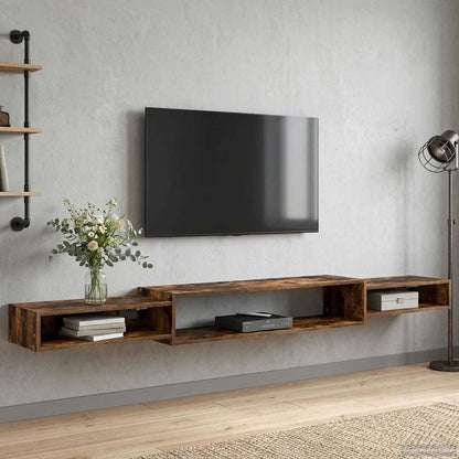 Wall-mounted TV Cabinet Wall-Mounted Smoked Oak