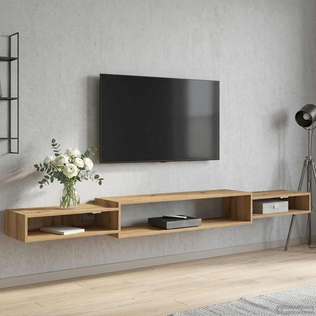 Wall-mounted TV Cabinet Wall-Mounted Artisan Oak
