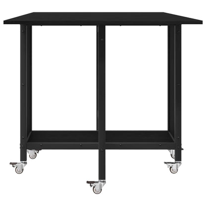 Folding Dining Table with Castors 130 x 80 x 76.5 cm