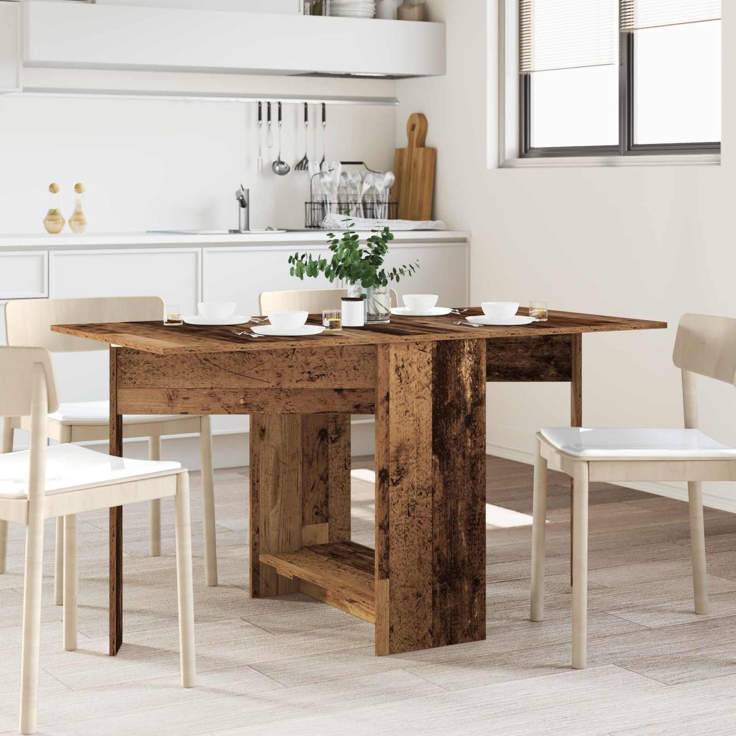 Dinning Table 138 x 70 x 73.5 cm Engineered Wood Old Wood