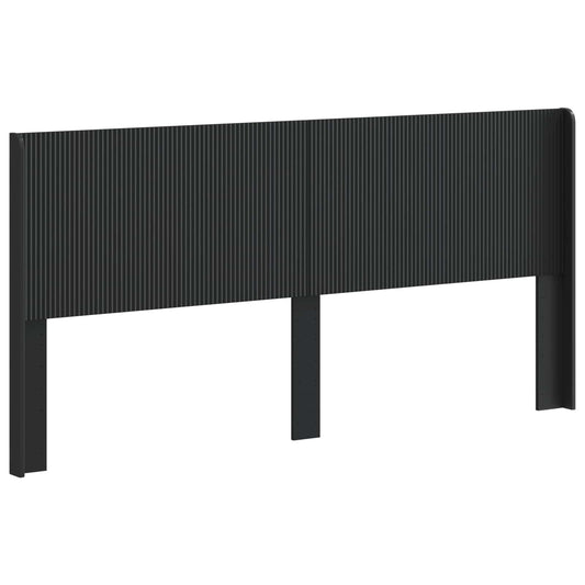 Headboard Black Engineered Wood