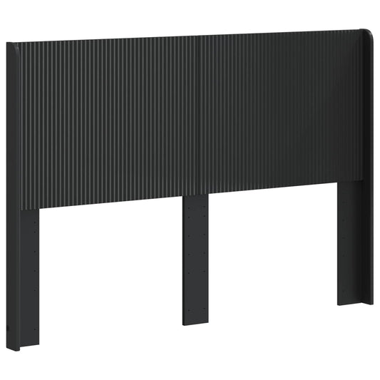Headboard Black Engineered Wood