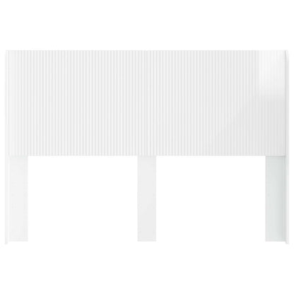 Headboard High Gloss White Engineered Wood