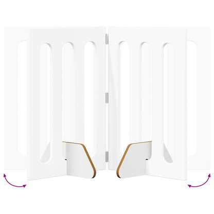 Folding Pet Fence 2 pcs White 100.5 x 38 x 70 cm