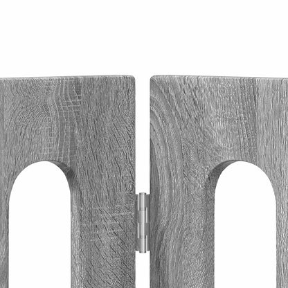 Folding Pet Fence 4 pcs Grey Sonoma 201 x 38 x 70 cm