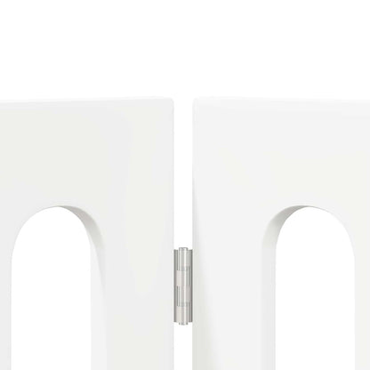 Folding Pet Fence 2 pcs White 100.5 x 38 x 90 cm