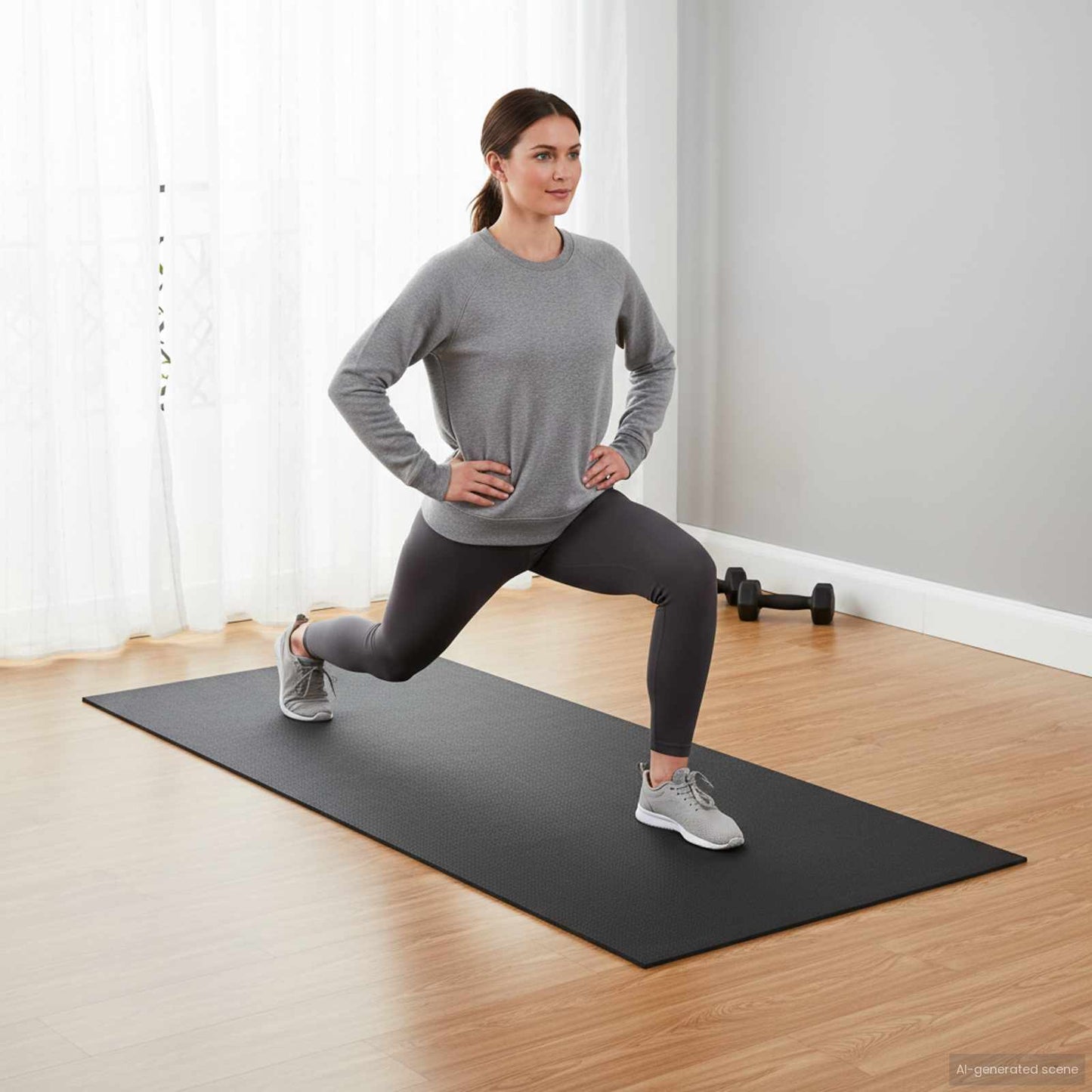 Sport Protection Mat Black 120 x 60 x 0.6 cm PVC