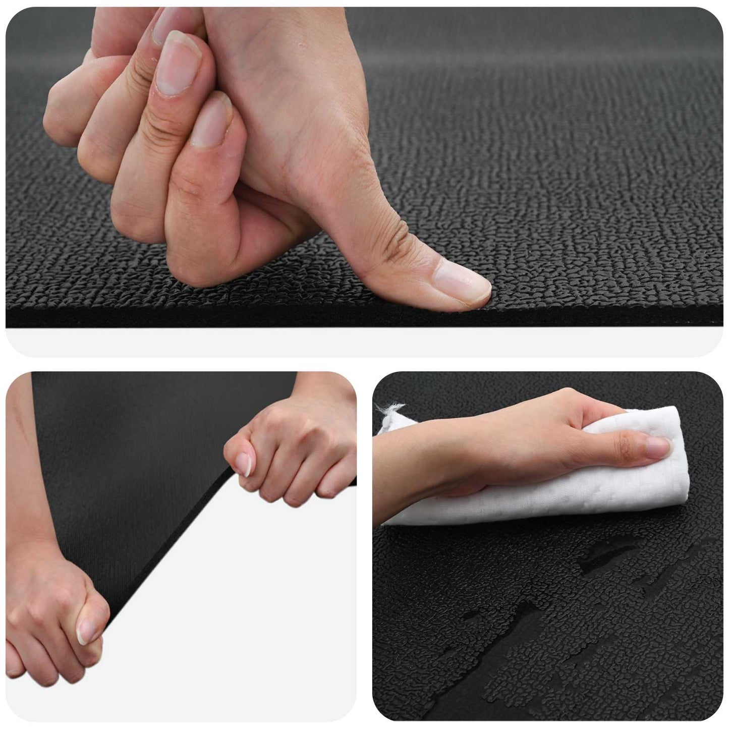 Sport Protection Mat Black 120 x 60 x 0.6 cm PVC