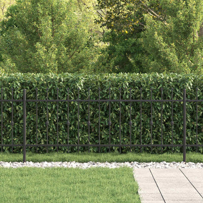 Spike Fence Asten Black 200 x 130 cm Powder-Coated Steel
