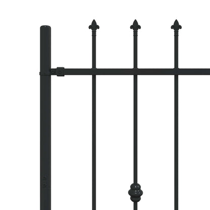 Spike Fence Asten Black 200 x 150 cm Powder-Coated Steel