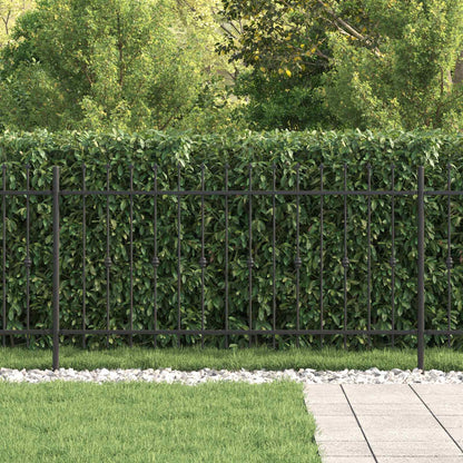 Spike Fence Asten Black 200 x 150 cm Powder-Coated Steel