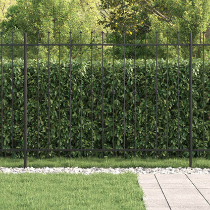 Spike Fence Asten Black 200 x 200 cm Powder-Coated Steel