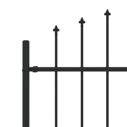 Spike Fence Asten Black 200 x 200 cm Powder-Coated Steel