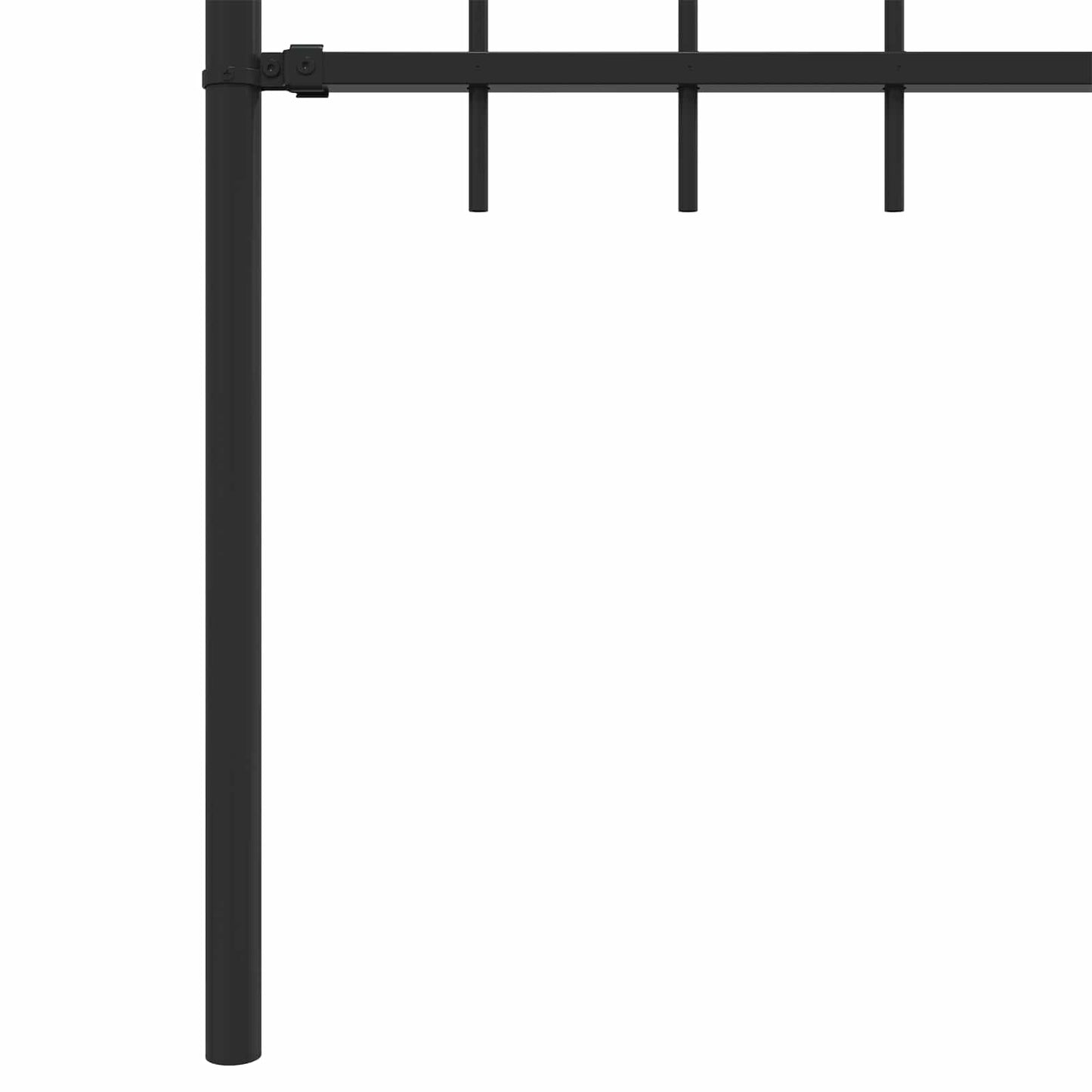 Spike Fence Asten Black 200 x 200 cm Powder-Coated Steel
