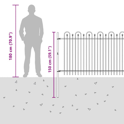 Spike Arch Fence DRONTEN Black