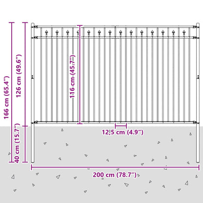 Spike Fence BAARLO Black