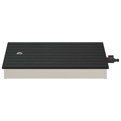 Garden Floor Shower WPC and Stainless Steel 201 Anthracite