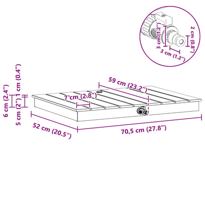 Garden Floor Shower WPC and Stainless Steel 201 Anthracite