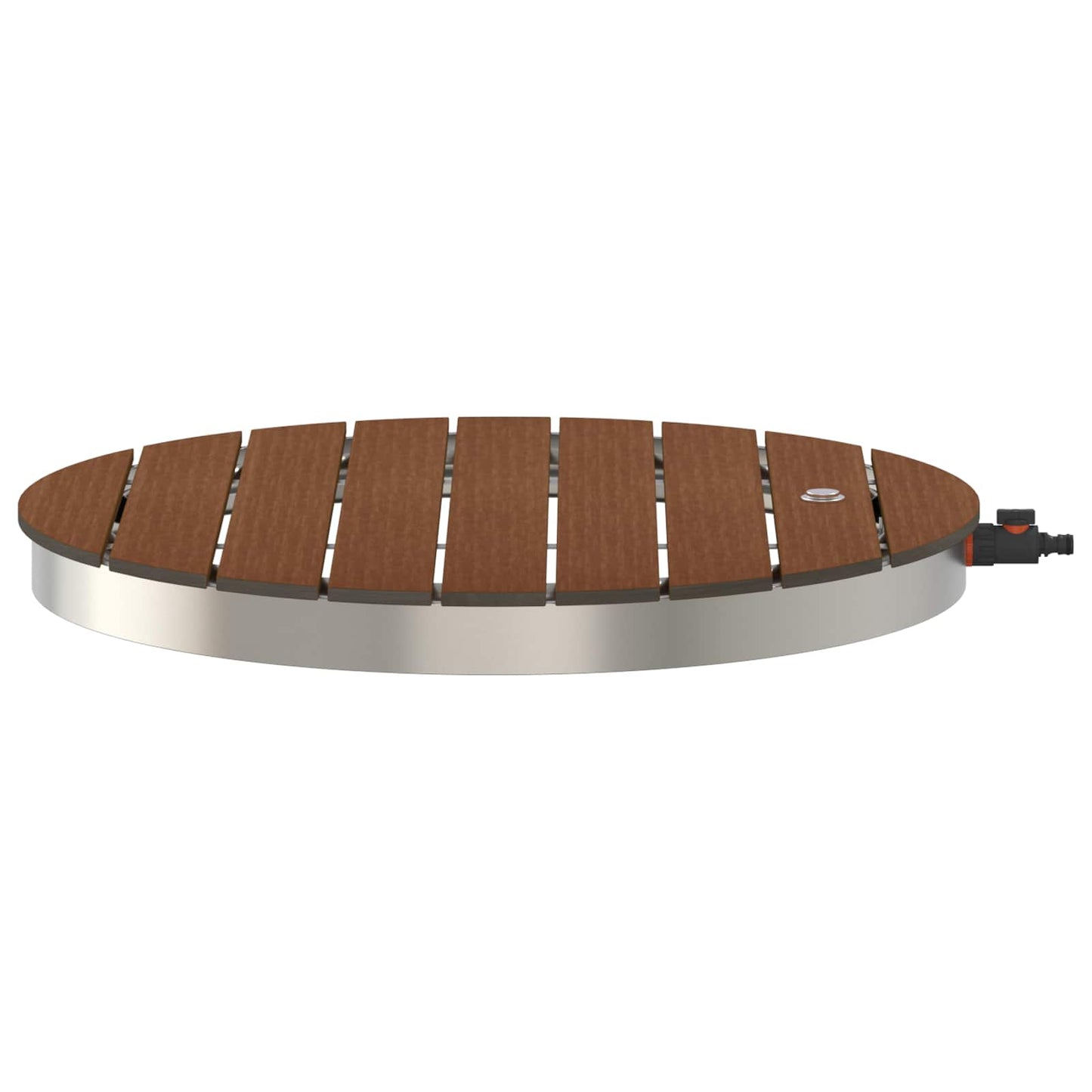 Garden Floor Shower WPC and Stainless Steel 201 Brown