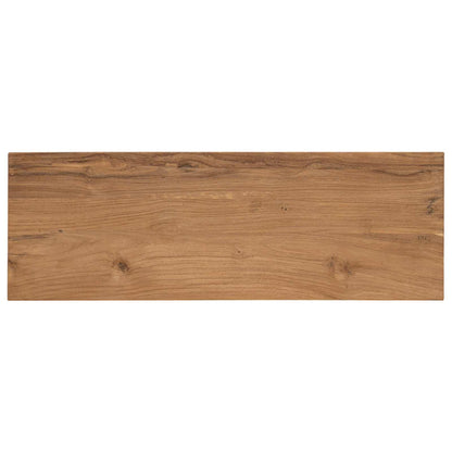 Console Table Natural 90 x 30 x 80 cm Solid Teak Wood