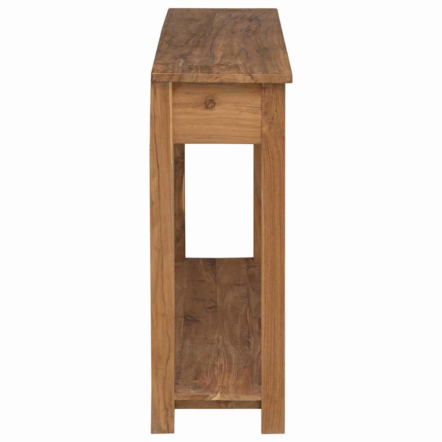 Console Table Natural 110 x 30 x 80 cm Solid Teak Wood
