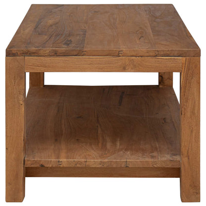 Coffee Table Natural 100 x 50 x 40 cm Solid Teak Wood