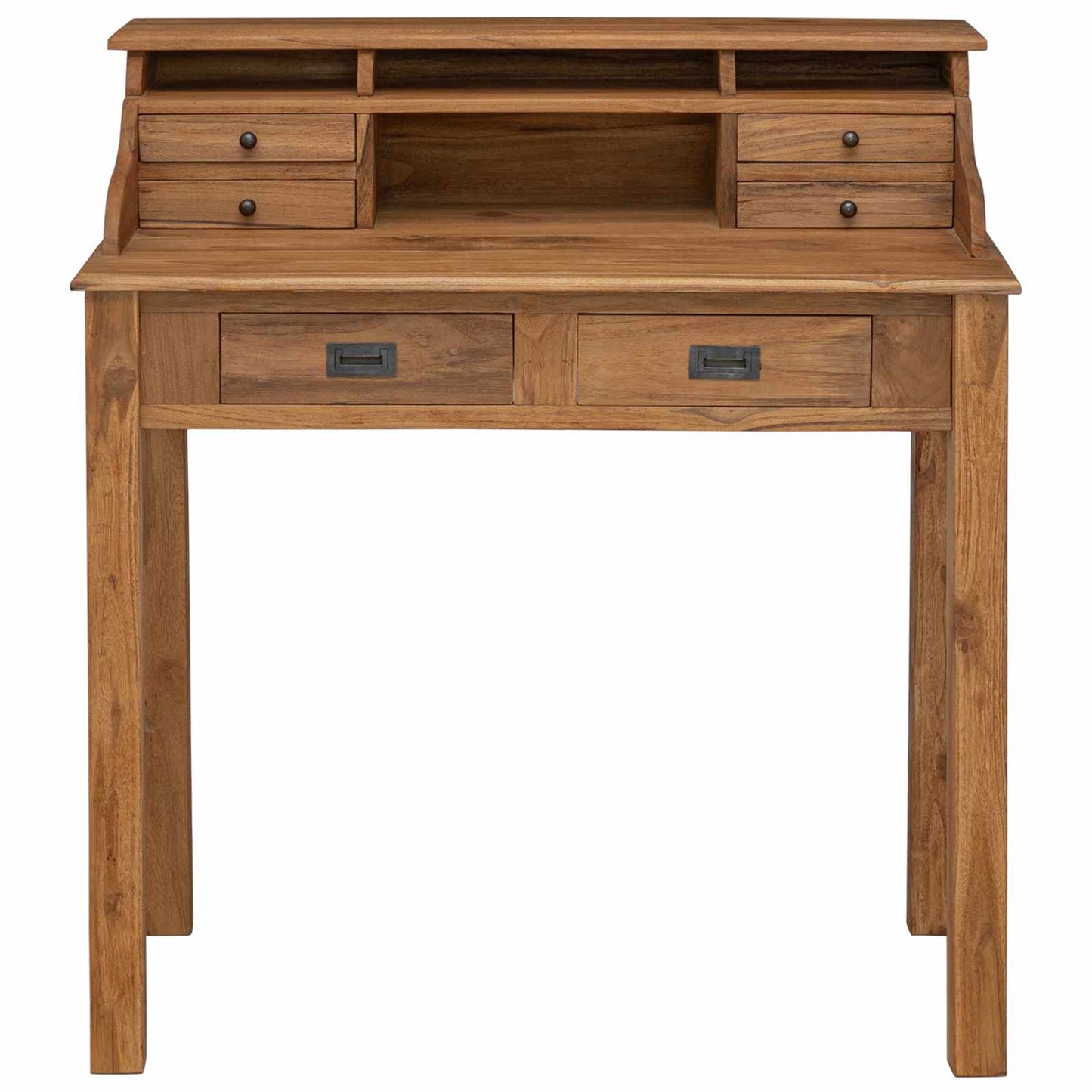 Writing Desk Natural 89.5 x 49.5 x 100 cm Solid Teak Wood