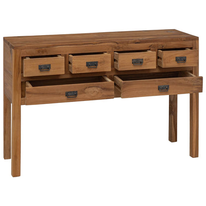 Sideboard Natural 110 x 35 x 75.5 cm Solid Teak Wood