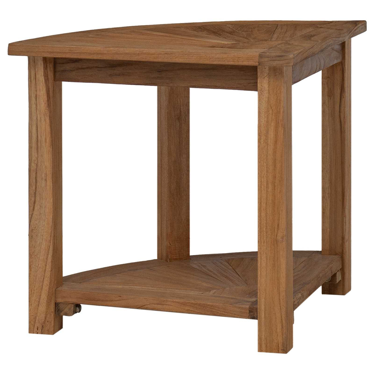 Bathroom Side Table Natural 45 x 45 x 46 cm Solid Teak Wood