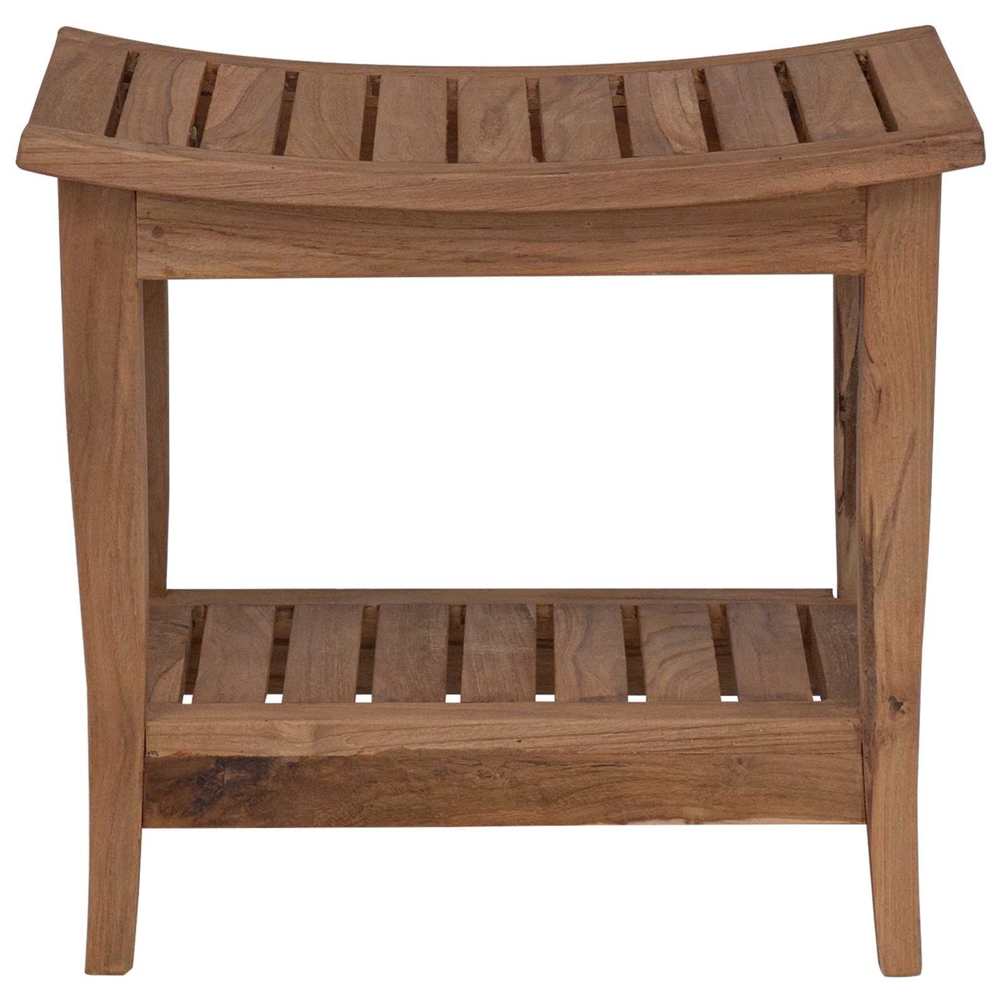 Bathroom Side Table Natural 50 x 35 x 45 cm Solid Teak Wood