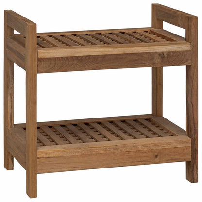 Bathroom Shelf Natural 45 x 30 x 45 cm Solid Teak Wood