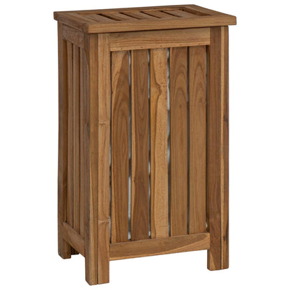 Laundry Basket Natural Solid Teak Wood