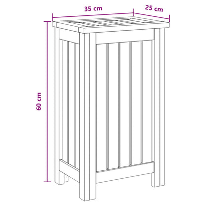 Laundry Basket Natural Solid Teak Wood
