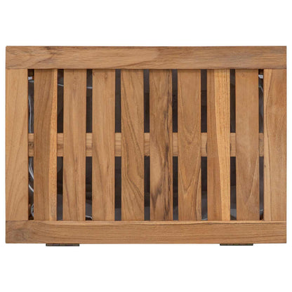 Laundry Basket Natural Solid Teak Wood