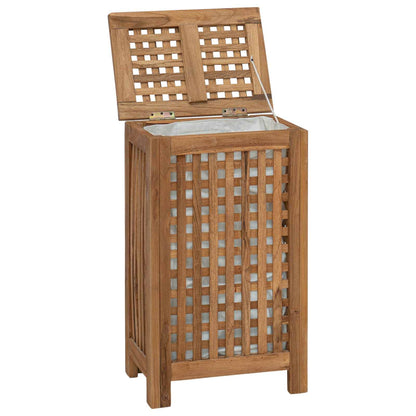 Laundry Basket Natural Solid Teak Wood
