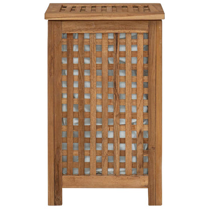 Laundry Basket Natural Solid Teak Wood