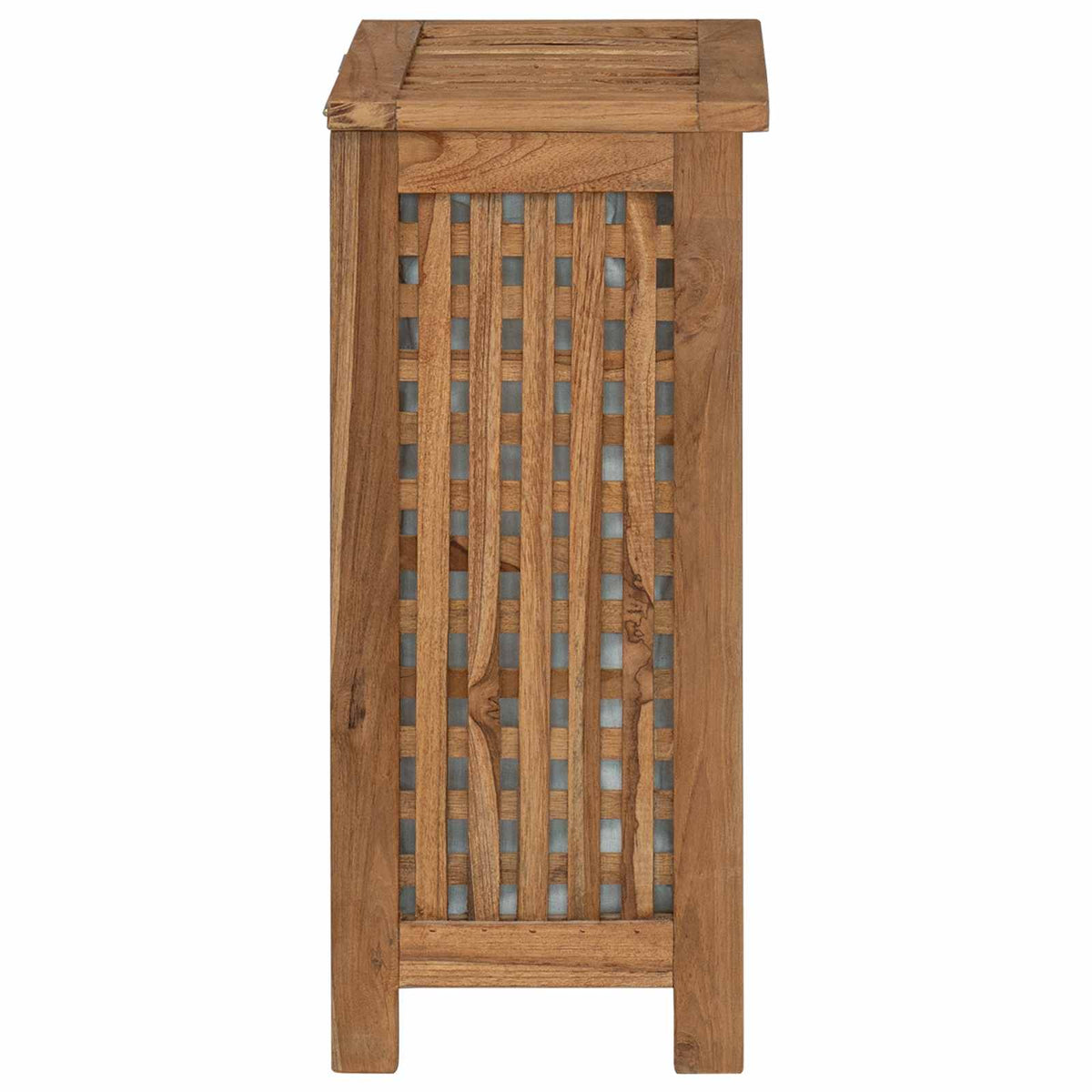 Laundry Basket Natural Solid Teak Wood