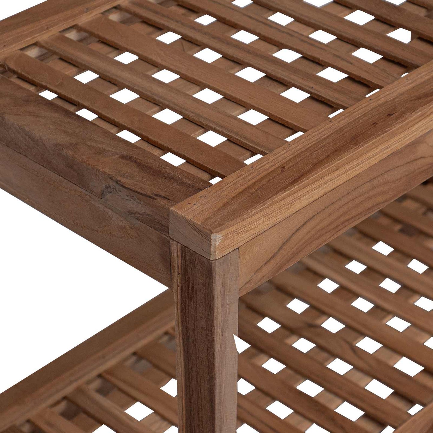 Bathroom Side Table Natural 60 x 30 x 45 cm Solid Teak Wood