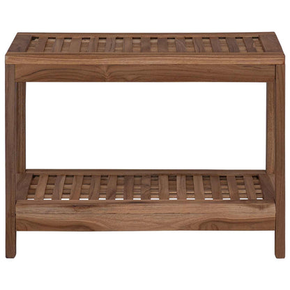 Bathroom Side Table Natural 60 x 30 x 45 cm Solid Teak Wood