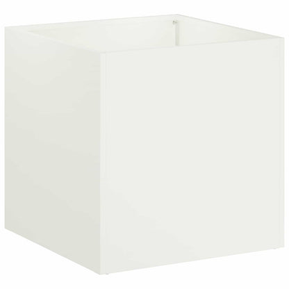Garden Planter 2 pcs White 20 x 20 x 20 cm Cold-rolled Steel