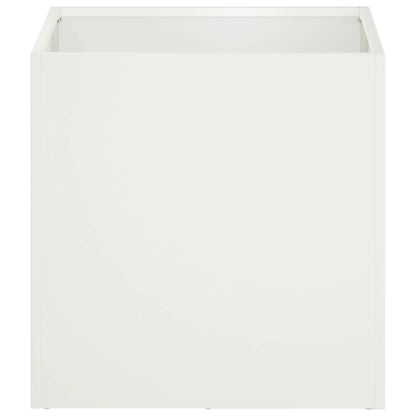 Garden Planter 2 pcs White 20 x 20 x 20 cm Cold-rolled Steel