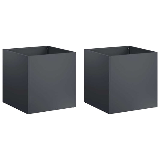 Garden Planter 2 pcs Anthracite 20 x 20 x 20 cm
