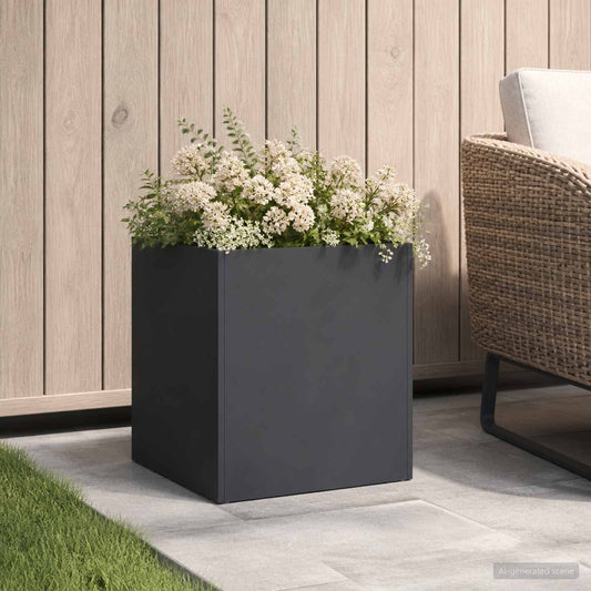 Garden Planter Black 25 x 25 x 25 cm Cold-rolled Steel