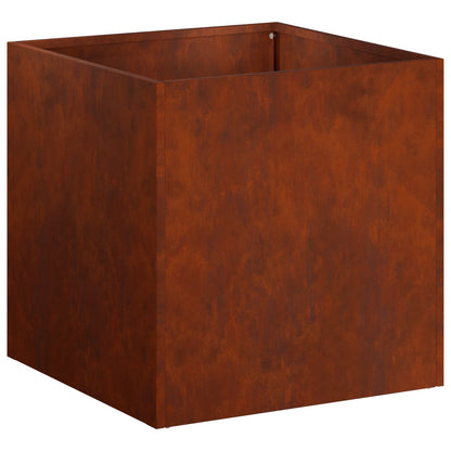 Garden Planter 2 pcs Rusty 25 x 25 x 25 cm Weathering Steel